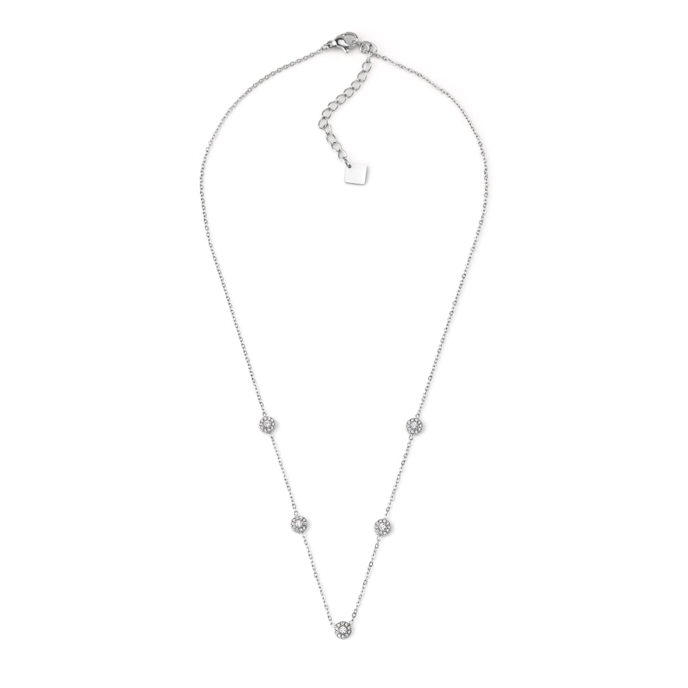 Colar Mini Pendentes Brilhantes Dourado ou Prateado