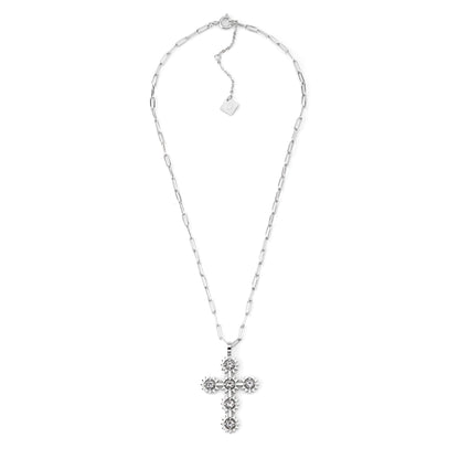 Colar Cruz Maxi Dourado ou Prateado