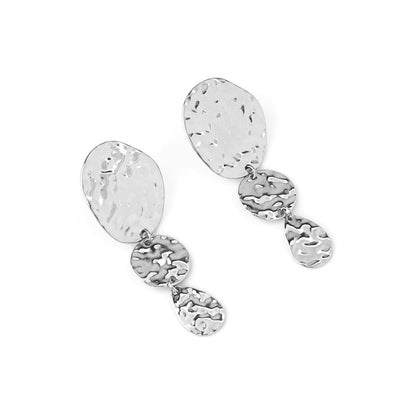 Brincos Martelados Dourado ou Prateado