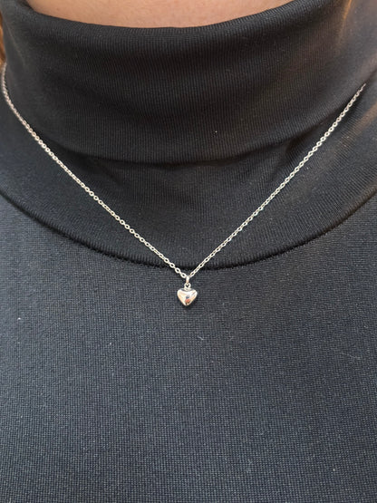 Colar Mini Coração Prateado