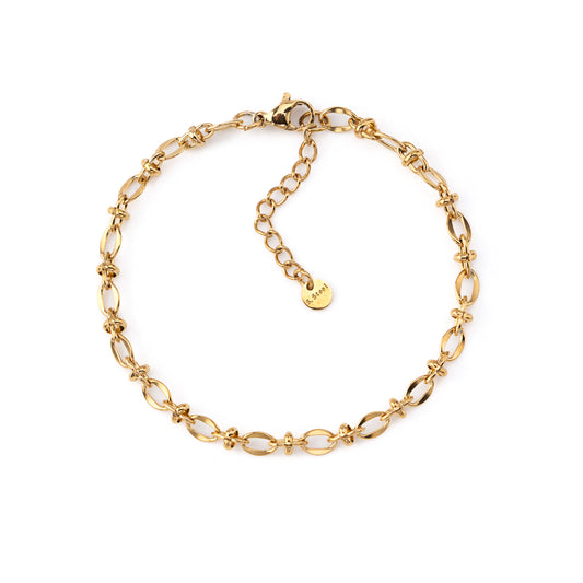 Pulseira Mini Nós Dourado ou Prateado