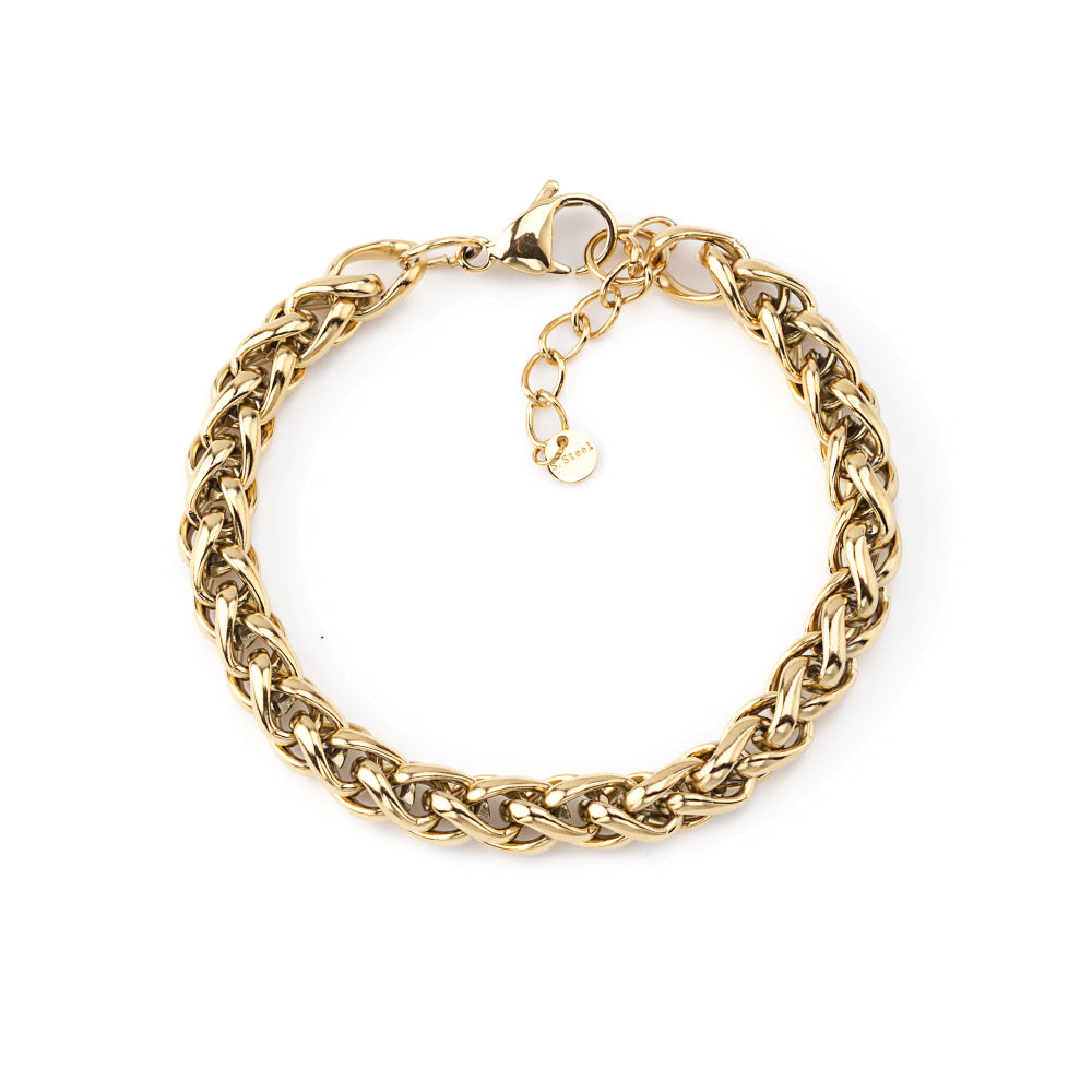 Pulseira Entrelaçado Dourado ou Prateado