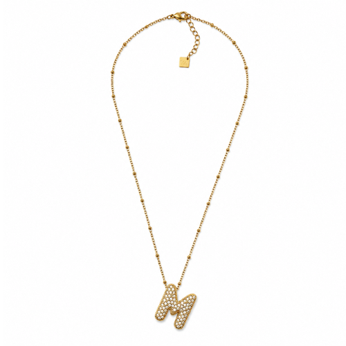 Colar Inicial Bubbles Brilhantes Dourado ou Prateado