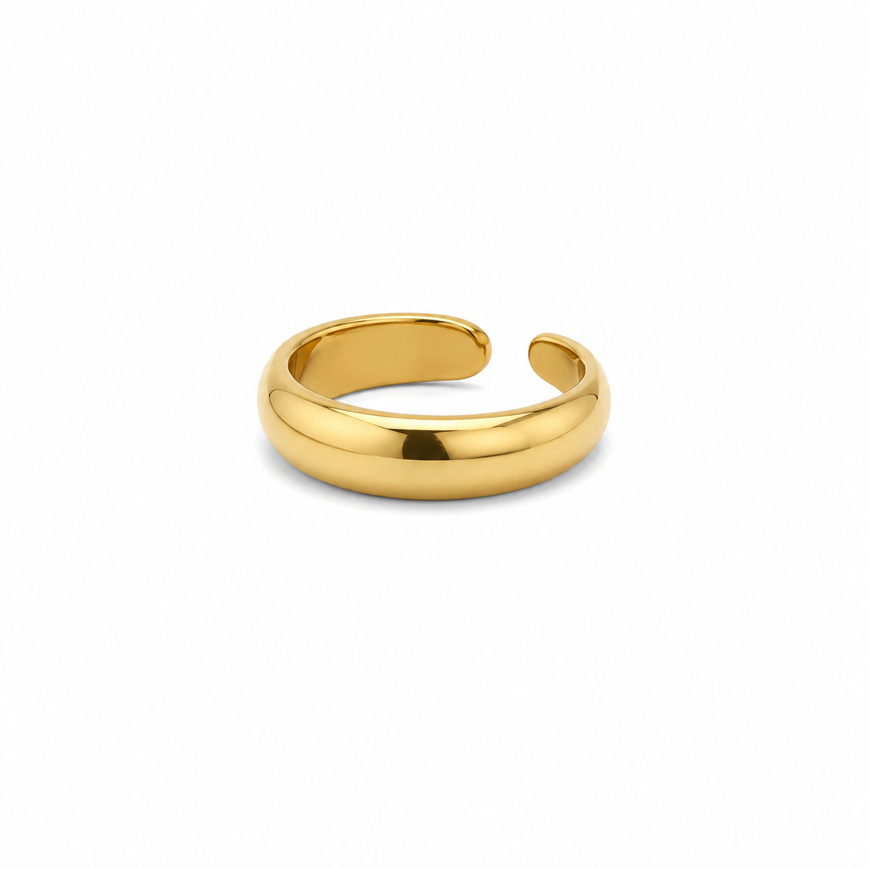 Anel Ajustável Liso Dourado