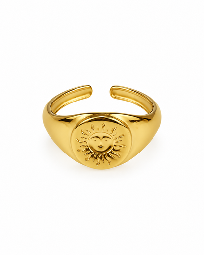 Anel Sol Dourado ou Prateado