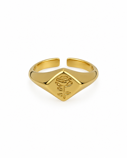 Anel Rosa Dourado ou Prateado