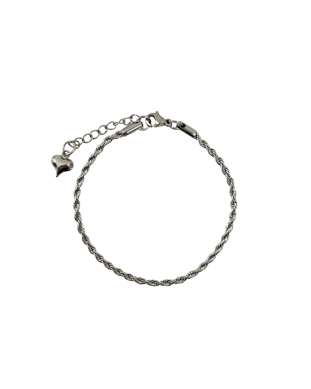 pulseira de malha torcida aço inox 316l