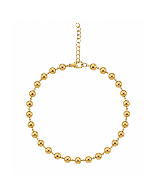 Pulseira de Pé Bolinhas Dourado ou Prateado