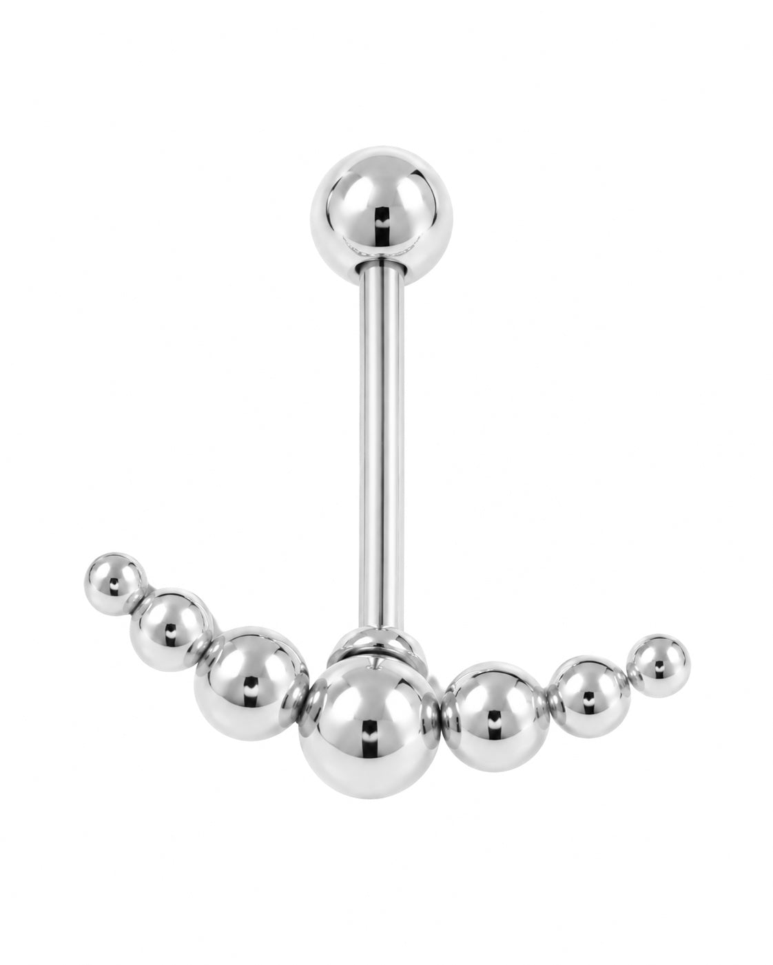 Piercing Curvo Bolinhas Dourado ou Prateado