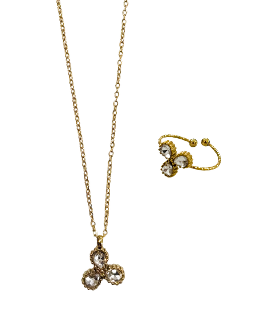 conjunto little leaf dourado aço inox 316l

colar little leaf dourado folha aço inoxidável

anel little leaf dourado aço inox folha