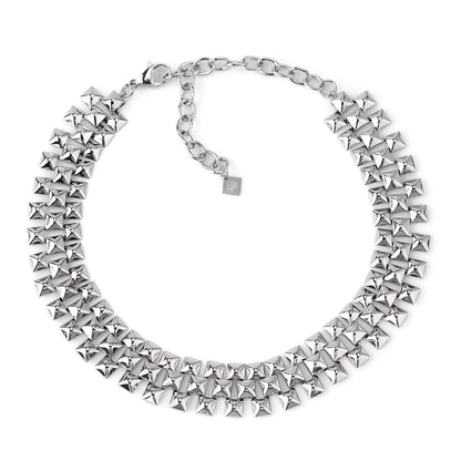 Colar Quadrados Dourado ou Prateado