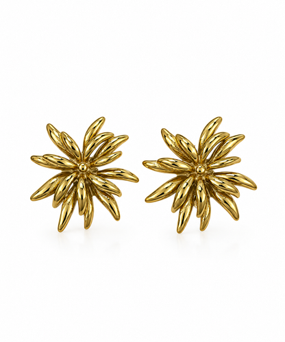 Brincos Flor Dourado ou Prateado