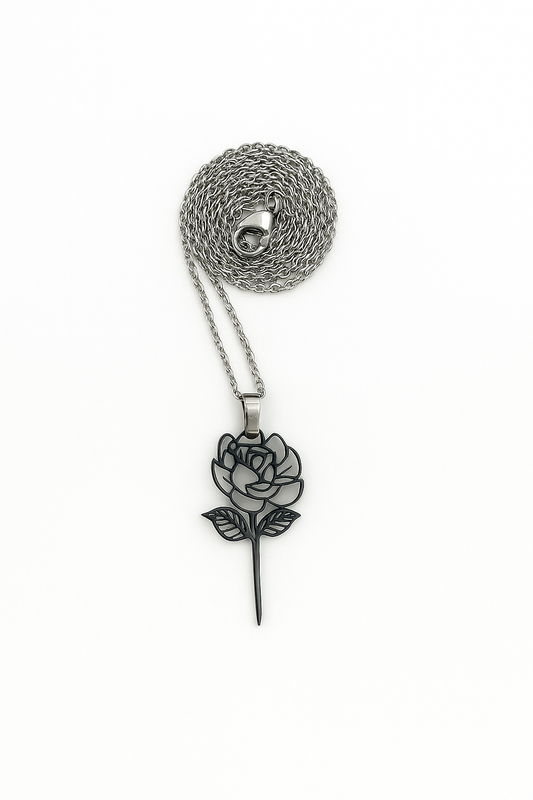 Colar Flor | Prateado | Aço Inoxidável