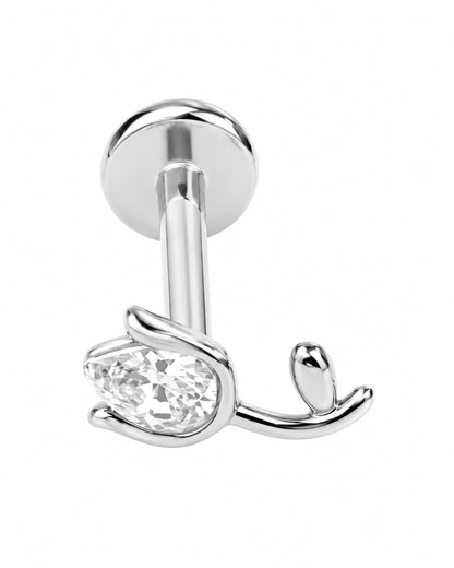 Piercing Tulipa Dourado ou Prateado