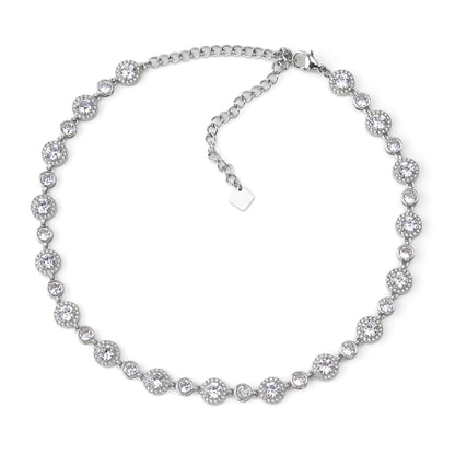 Colar Círculos Brilhantes Dourado ou Prateado