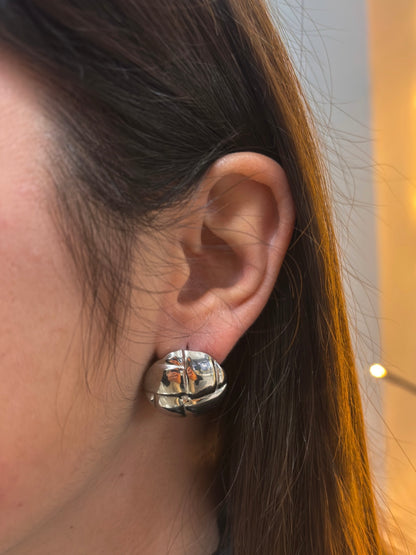 Brincos Círculo Prateado