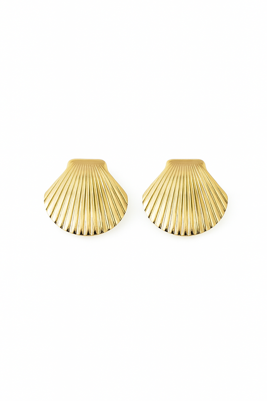 Brincos Concha | Dourado | Aço Inoxidável