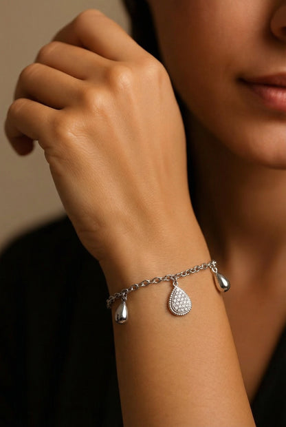 Pulseira Gotas Dourado ou Prateado