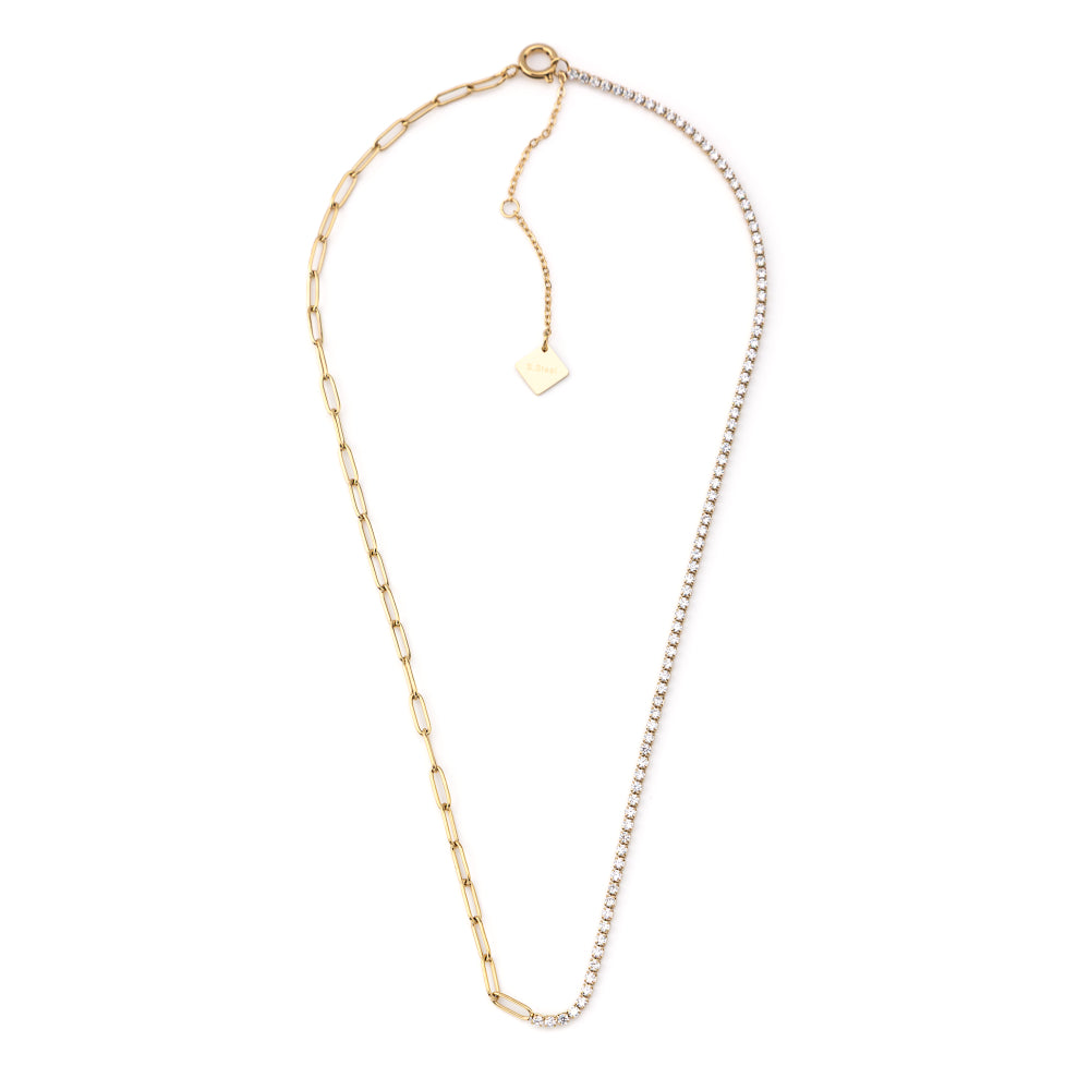 Colar Riviera Corrente Dourado ou Prateado