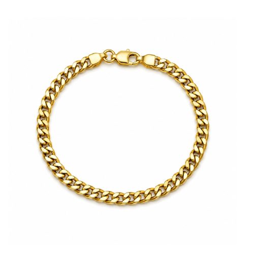 Pulseira Masculina Corrente Dourado ou Prata
