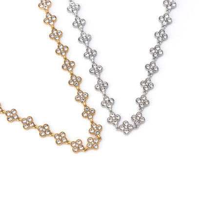 Colar Trevos Dourado ou Prateado