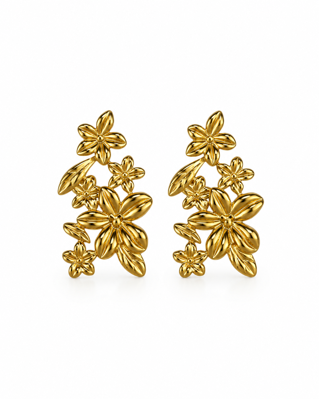 Brincos Flores Dourado ou Prateado