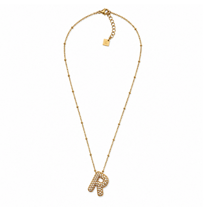 Colar Inicial Bubbles Brilhantes Dourado ou Prateado