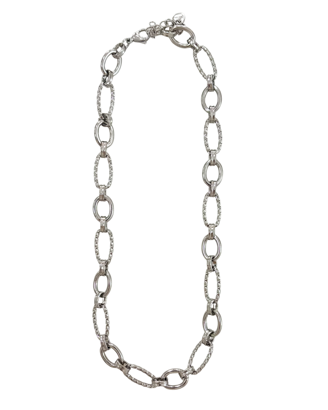colar glow chain prateado aço inox 316l