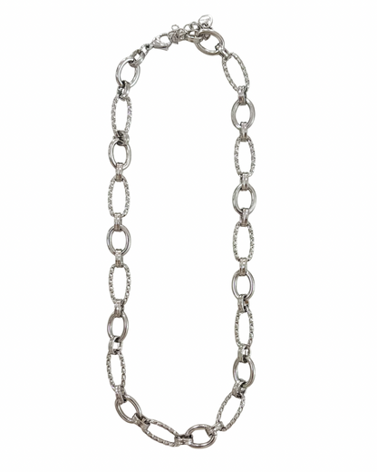 colar glow chain prateado aço inox 316l