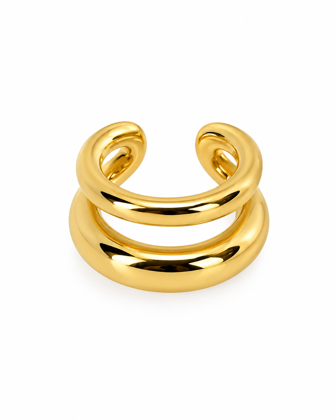 Earcuff Duplo Dourado ou Prateado