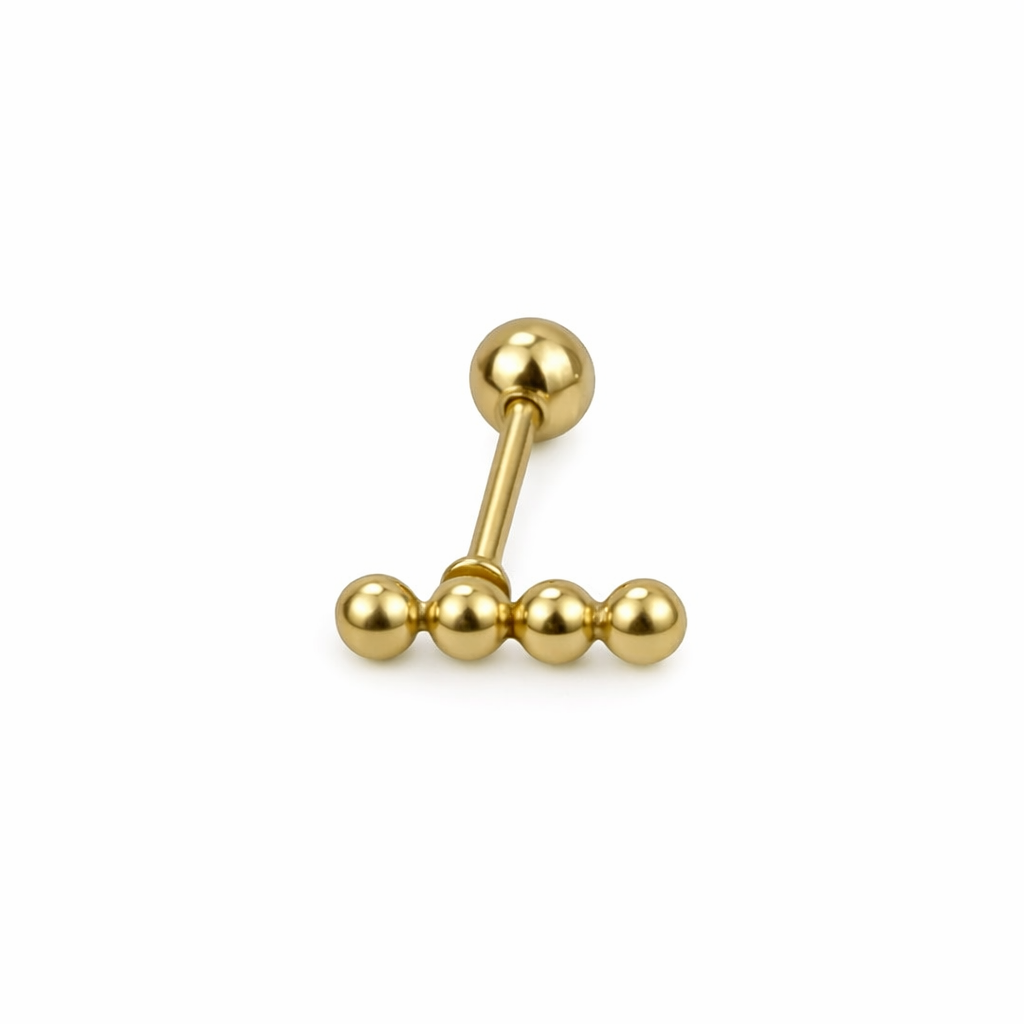 Piercing Bolinhas Dourado ou Prateado