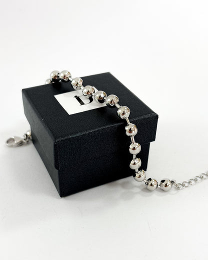 pulseira bolinhas dourado aço inox 316l