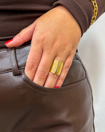 Anel Ajustável Fivela Dourado (calendário)