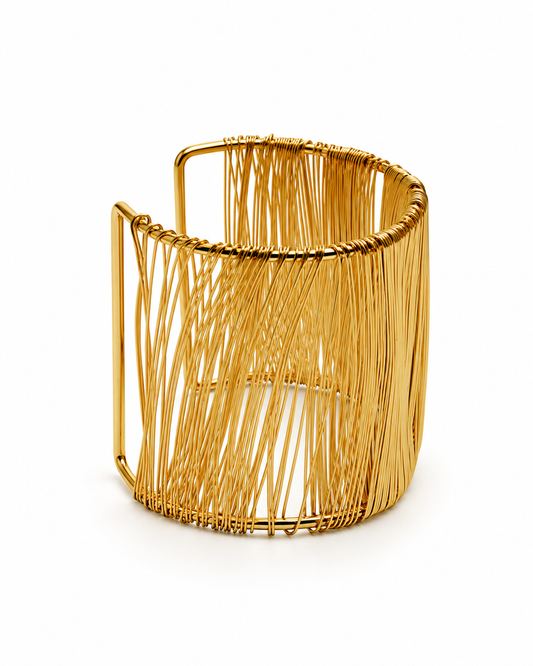 Pulseira Rígida Arame Dourado ou Prateado