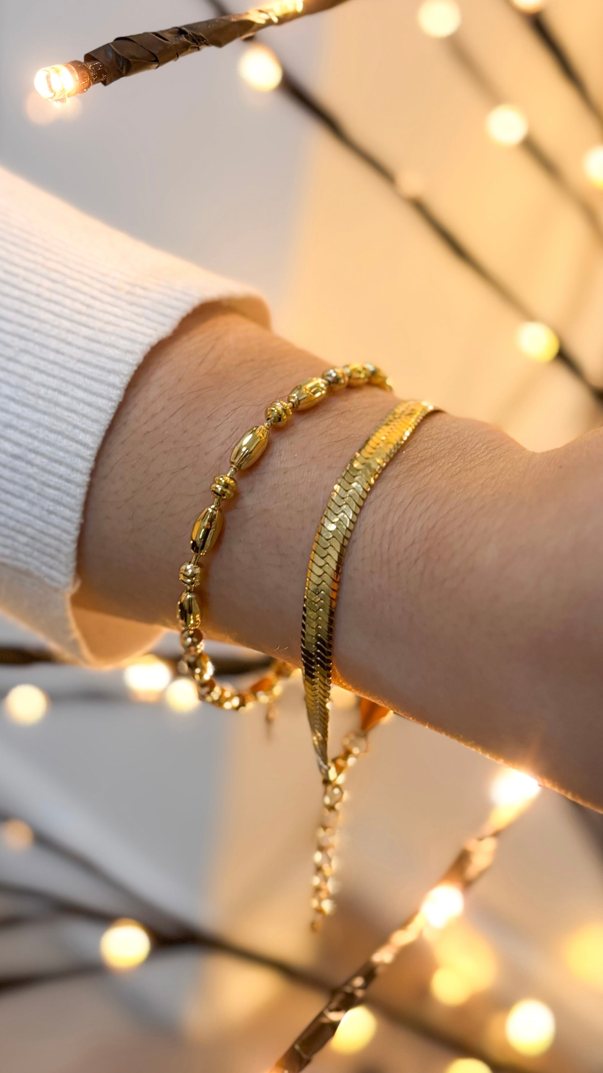 pulseira snake dourada aço inoxidável 316l