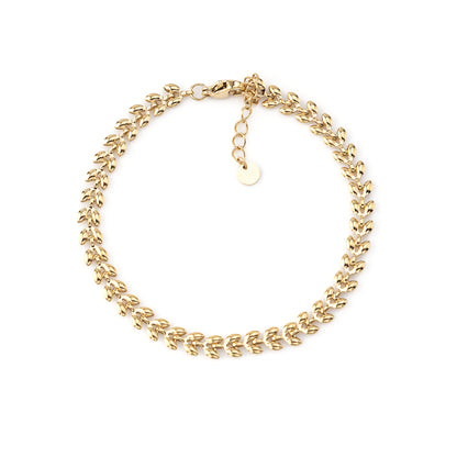 Pulseira Folhas Dourado ou Prateado