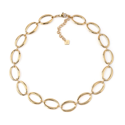 Colar Elos Lisos Dourado ou Prateado