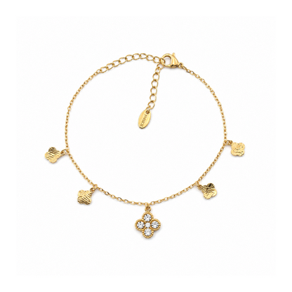 Pulseira Mini Trevos Dourado ou Prateado