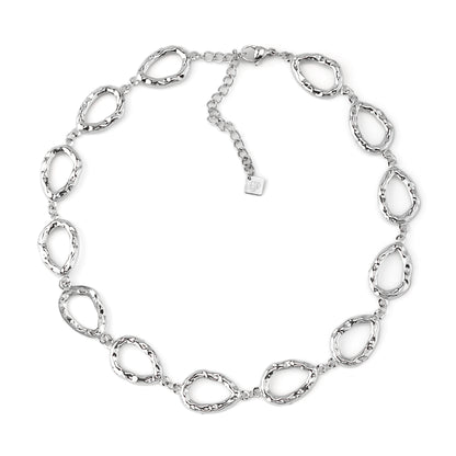 Colar Elos Trabalhados Dourado ou Prateado