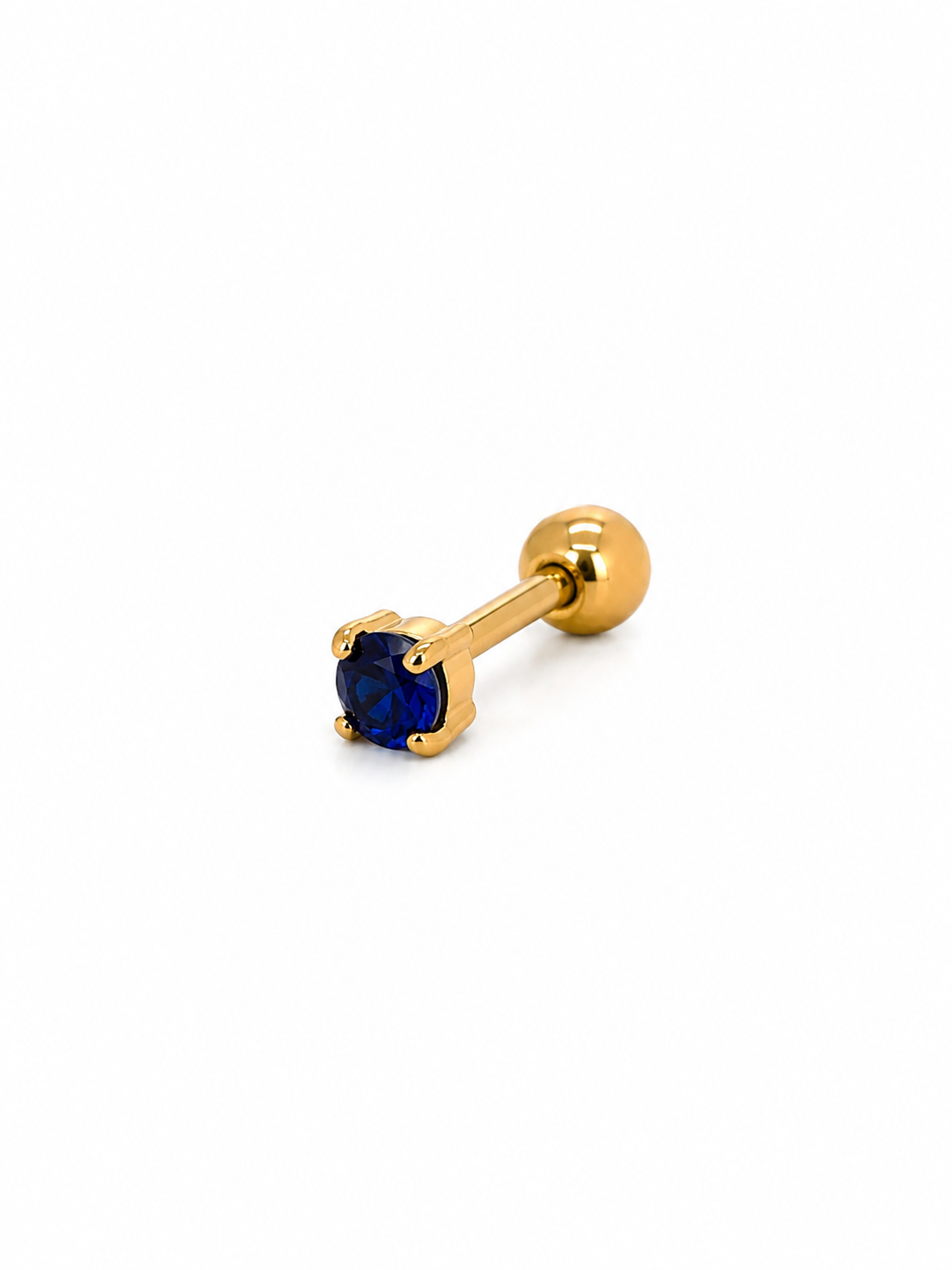 Piercing Brilhante Azul Dourado