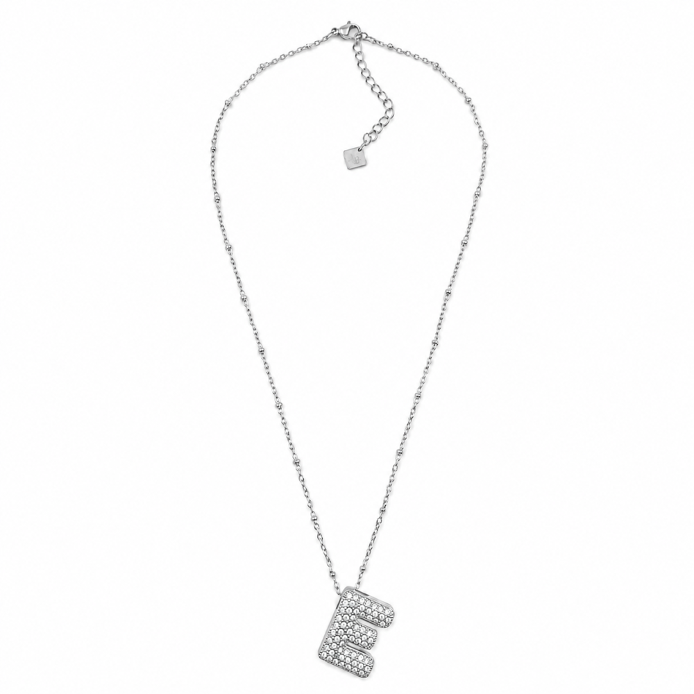 Colar Inicial Bubbles Brilhantes Dourado ou Prateado