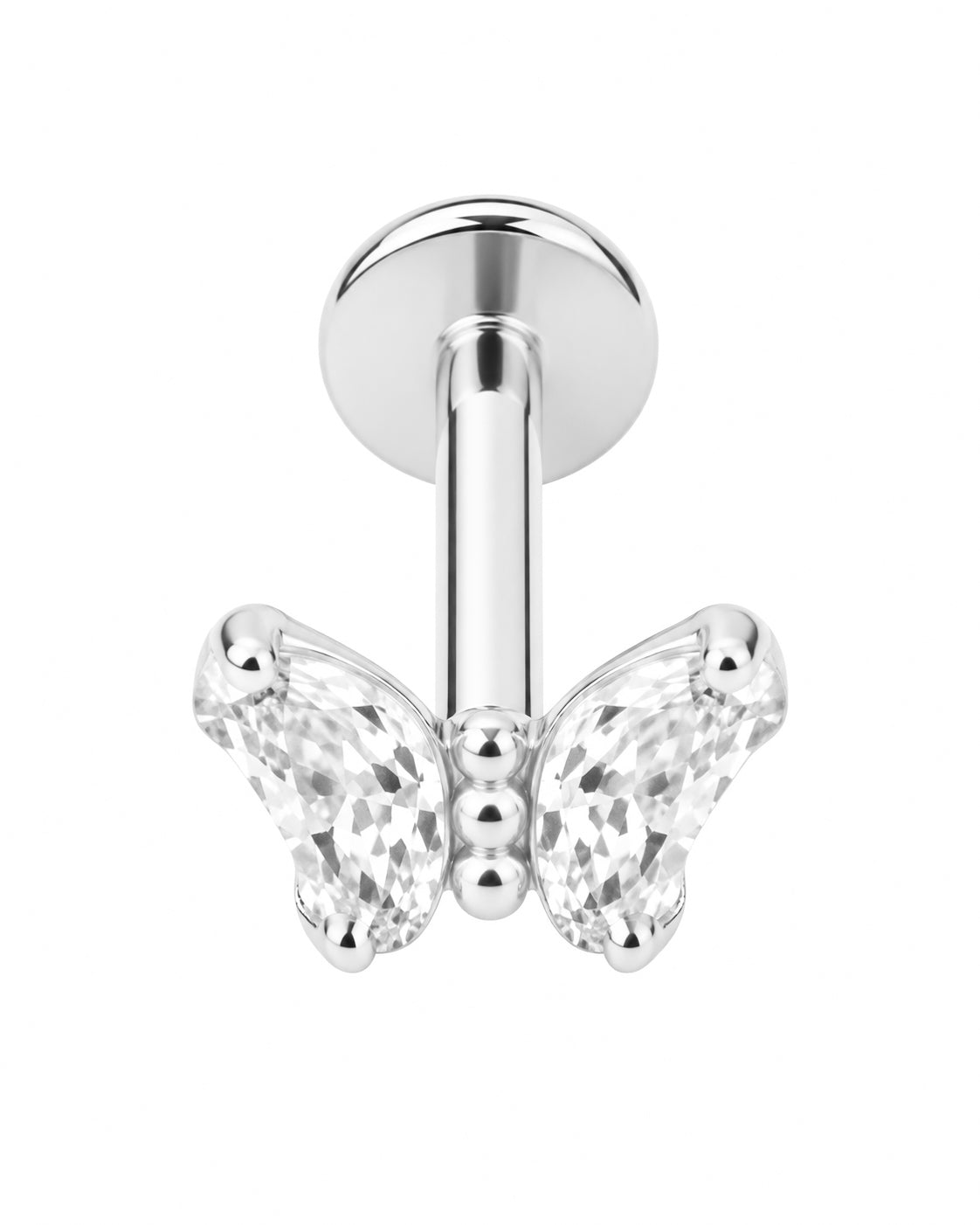 Piercing Borboleta Dourado ou Prateado