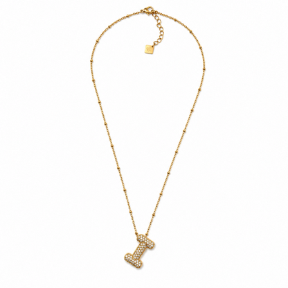 Colar Inicial Bubbles Brilhantes Dourado ou Prateado