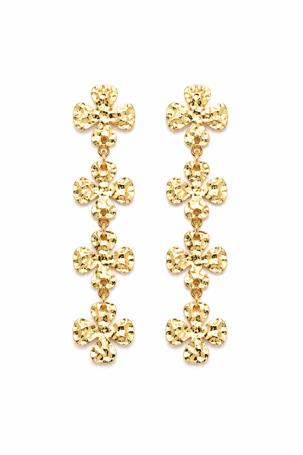 Brincos 4 Flores Dourado ou Prateado
