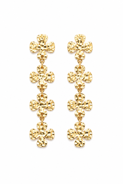 Brincos 4 Flores Dourado ou Prateado