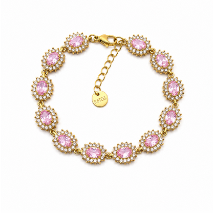 Pulseira Pontos de Luz Coloridos Dourado