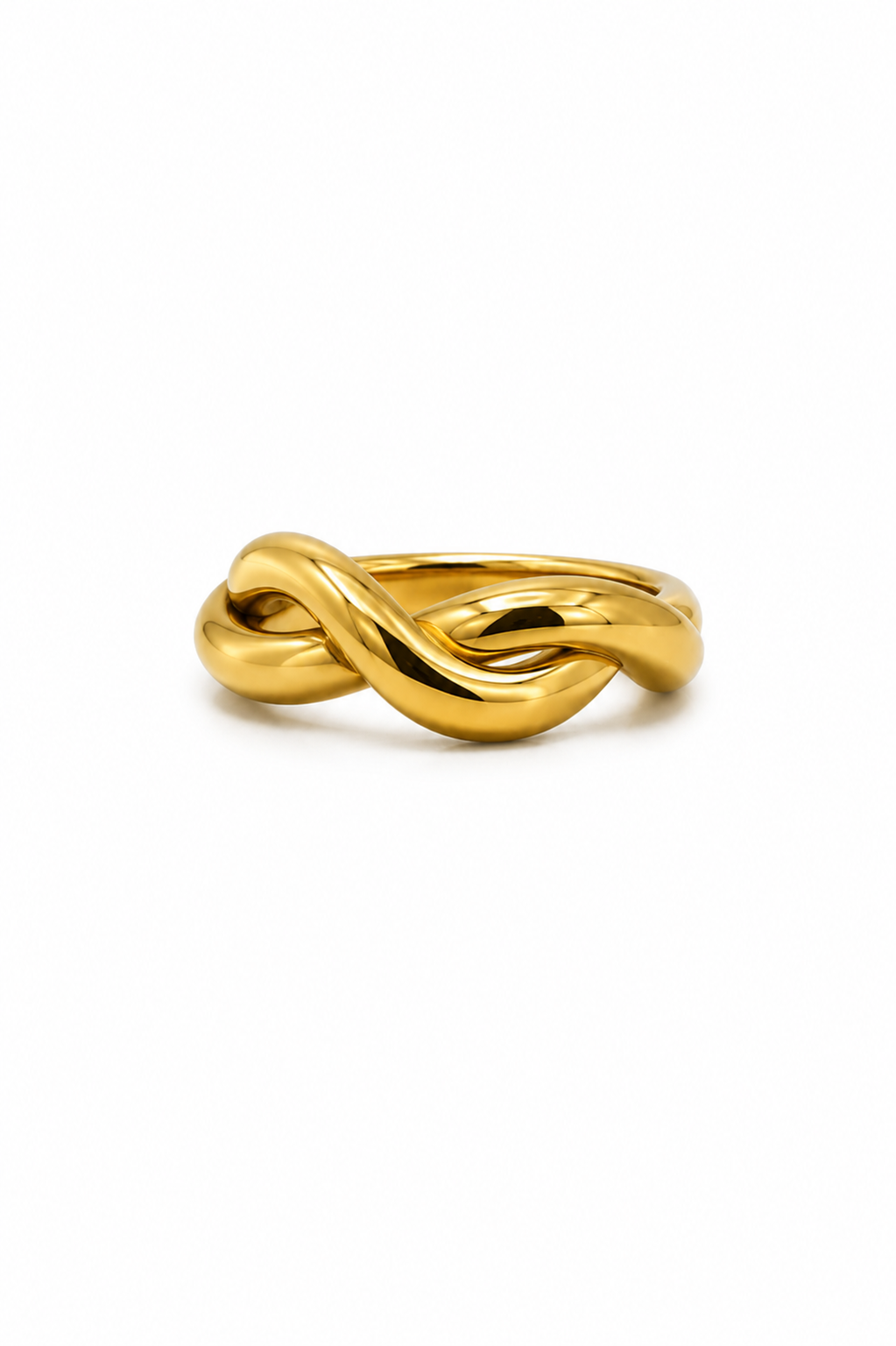 Anel Ajustável Entrelaçado Dourado ou Prateado