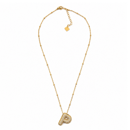 Colar Inicial Bubbles Brilhantes Dourado ou Prateado