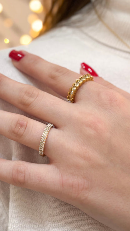 Anel Numerado Eternal Spark Dourado