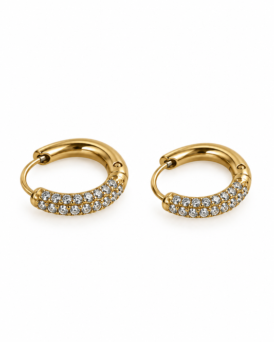 Brincos Argola Brilhantes Múltiplos Dourado ou Prateado 13mm, 16mm ou 20mm